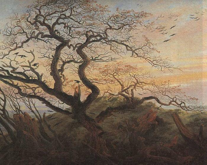 Caspar David Friedrich Tree with crows oil painting image